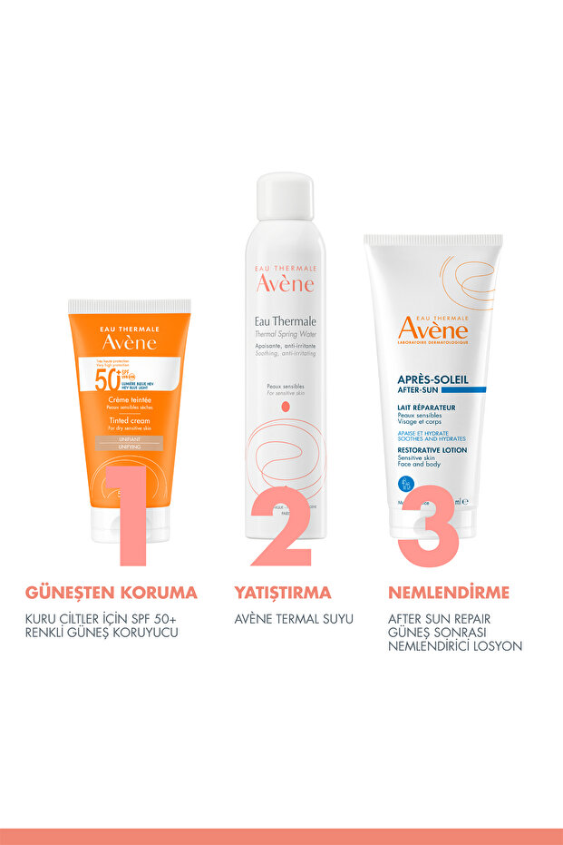 Cream SPF 50+ Kuru Ciltler için Yüksek Korumalı Renkli Güneş Kremi 50 ml - 7