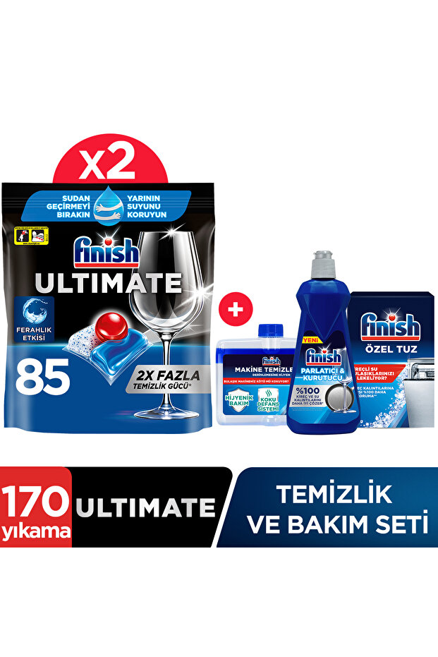 Ultimate 170 Kapsül Bulaşık Makinesi Deterjanı (85 x 2) + Temizlik & Bakım Seti - 1