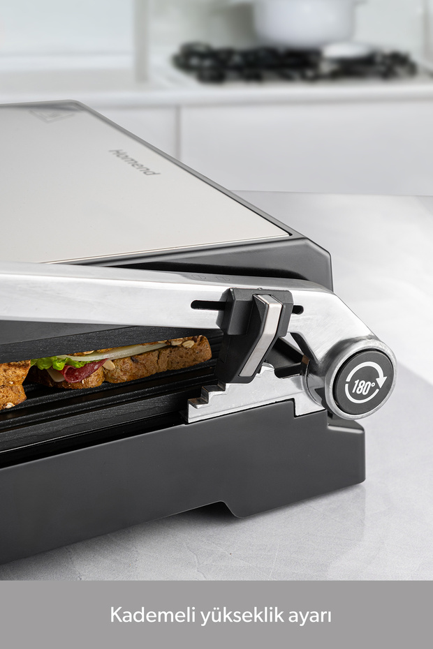 Grilliant 1341H Inox Body, 5 Programs Toast and Grill Machine with Led Screen - 10
