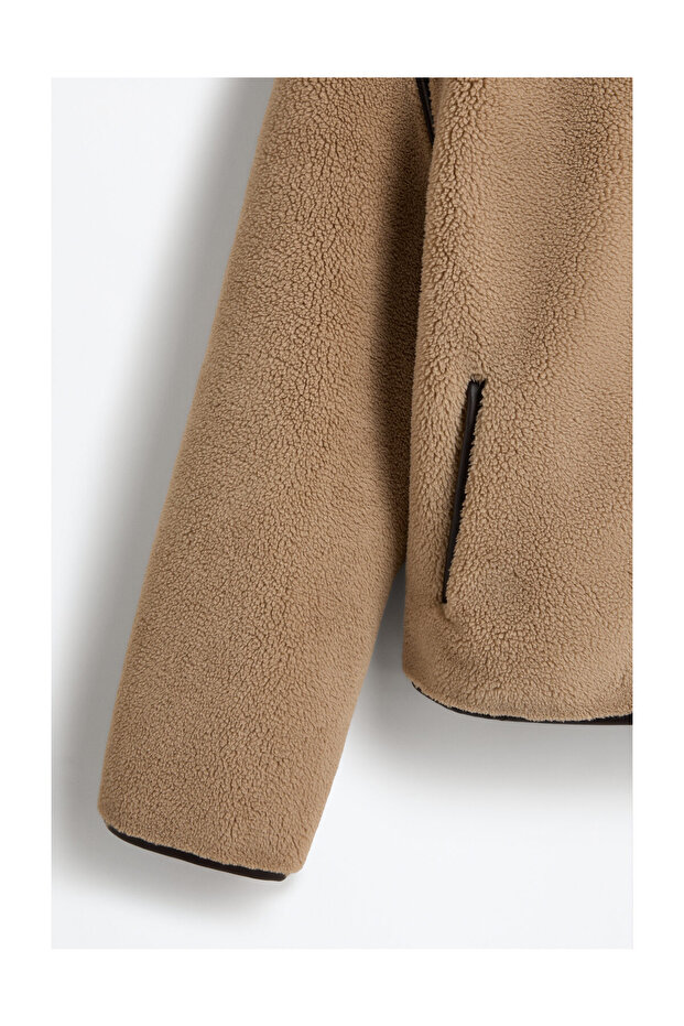 Jachetă de damă din shearling artificial - 8