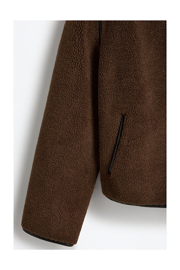 Jachetă de damă din shearling artificial - 8