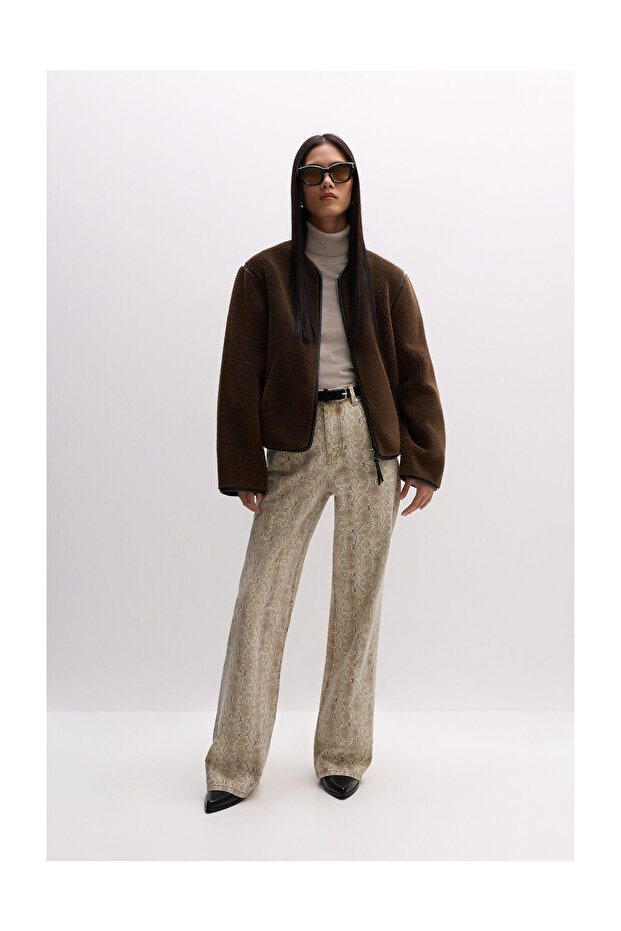 Jachetă de damă din shearling artificial - 2