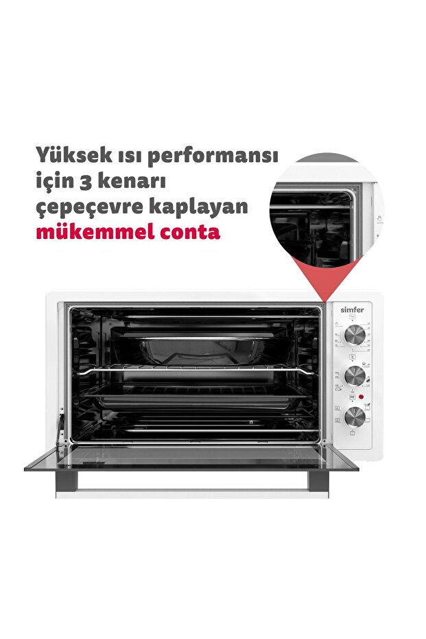 3426 İnox Gri 34 LT Statik Mini/Midi Fırın - 4 Fonksiyon, Programlanabilir Pişirme & Isı Kontrol - 6