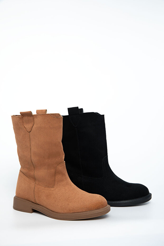 Taba Süet Kadın Bot & Bootie 21046 - 5
