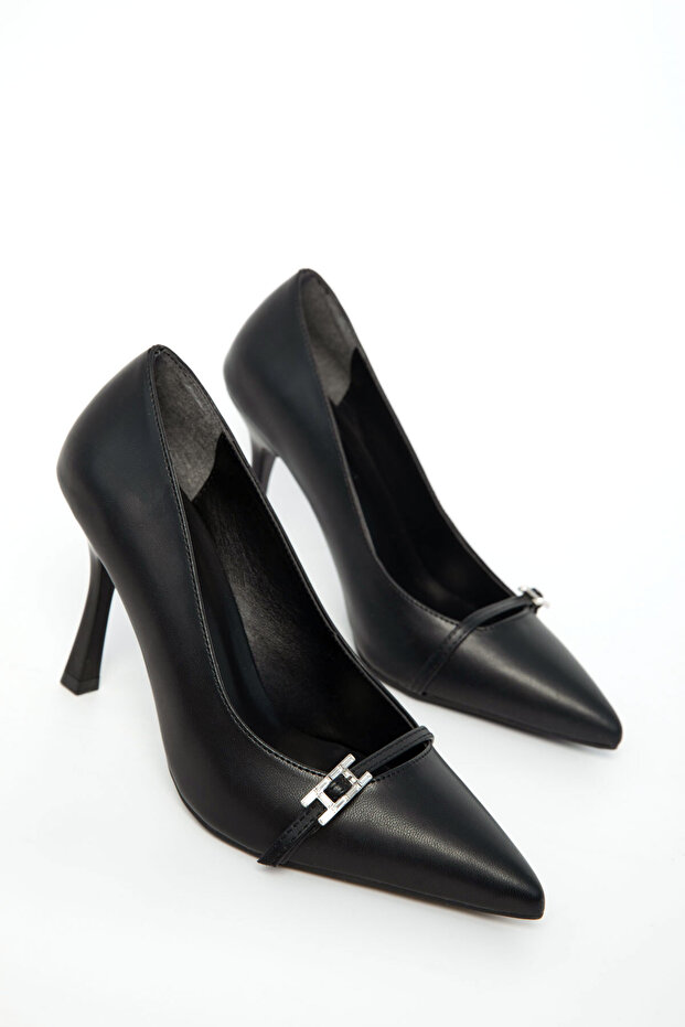 Black Women's Classic Heeled Shoes 21044