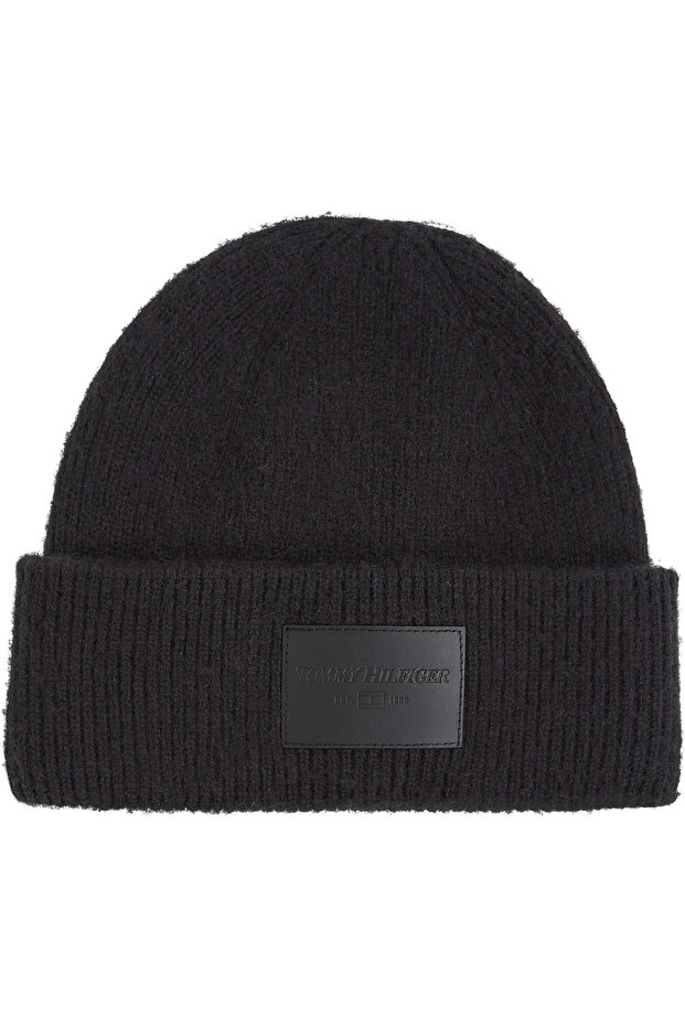 Th Leather Patch Beanie - 1