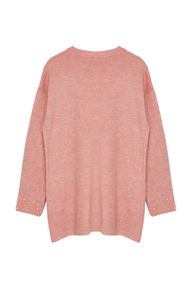 Pearl Detailed Dried Rose pletený svetr - TCTAW25AK00018 - 7