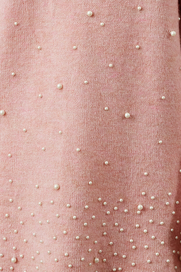 Pearl Detailed Dried Rose pletený svetr - TCTAW25AK00018 - 3