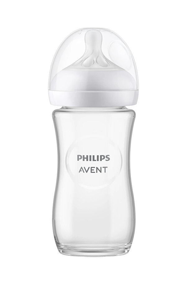 PHILIPS AVENT SCY933/01 Sklenená fľaša, Prirodzená reakcia, 240 ml, pomalý prietok, od 1 mesiaca - 3