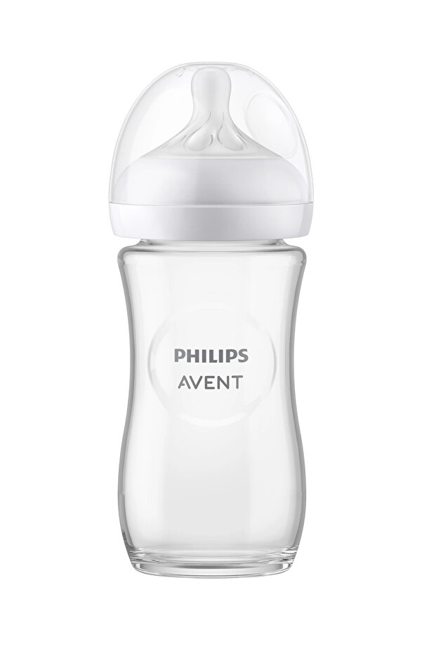 PHILIPS AVENT SCY933/01 Sklenená fľaša, Prirodzená reakcia, 240 ml, pomalý prietok, od 1 mesiaca - 4