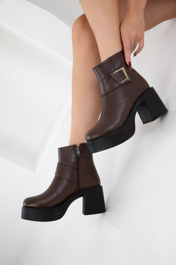 Kahve Kadın Bot & Bootie 20932 - 3