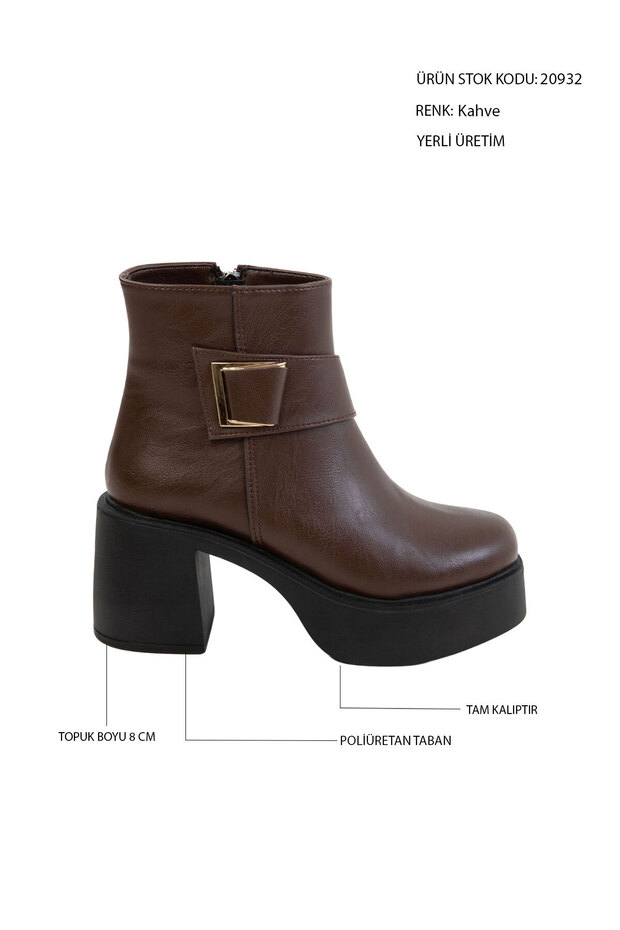 Kahve Kadın Bot & Bootie 20932 - 4