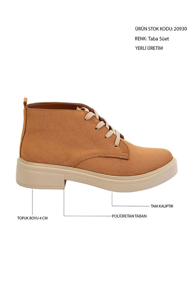 Taba Süet Kadın Bot & Bootie 20930 - 1