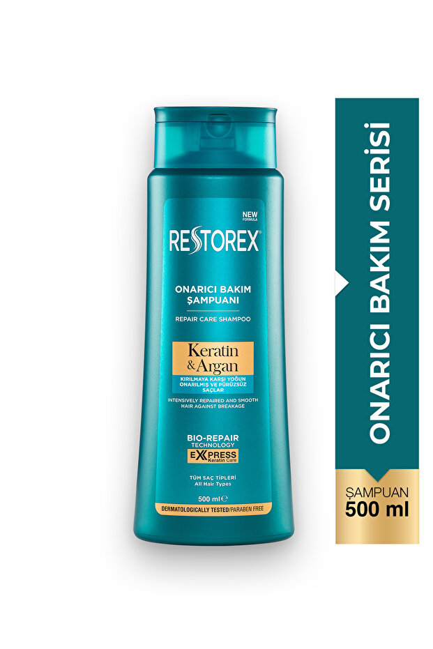 Keratin & Argan Repairing Hair Care Shampoo 500 ml - Damaged and Treated Hair