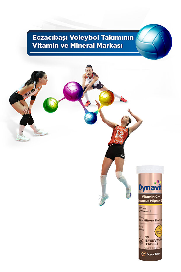 Vitamin C & Sambucus Nigra & Çinko 15 Efervesan Tablet - Bağışıklık - Karışık Meyve Aromalı - 8