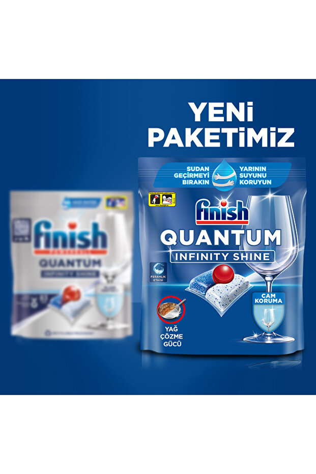 Quantum Infinity Shine 83 Kapsül Bulaşık Makinesi Deterjanı Tableti + Parlatıcı & Kurutucu 800 ml - 8