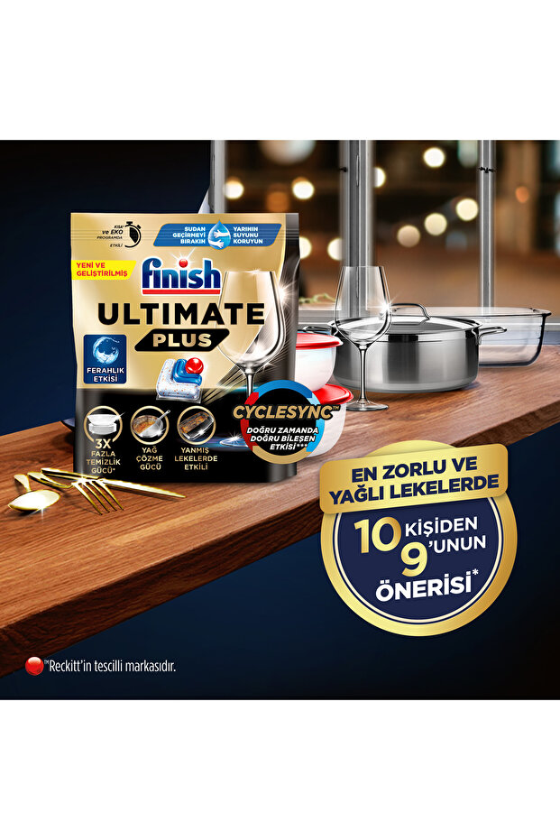 Ultimate Plus Hepsi Bir Arada Bulaşık Makinesi Deterjanı Kapsül Tablet 150 Adet (75 x 2'li) - 8