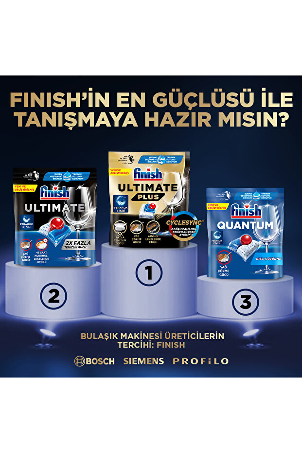 Ultimate Plus Hepsi Bir Arada Bulaşık Makinesi Deterjanı  Kapsül Tablet Limon 60 Adet - 8