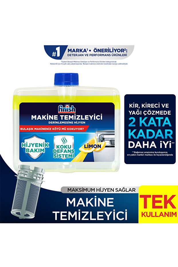 Bulaşık Makinesi Temizleyici Sıvı Limon 250 ml - 1