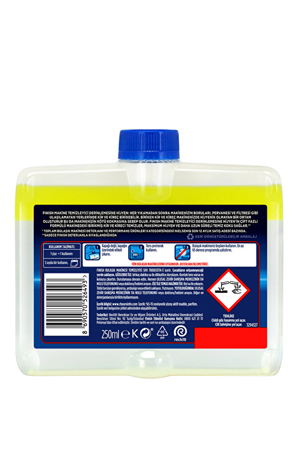 Bulaşık Makinesi Temizleyici Sıvı Limon 250 ml - 8