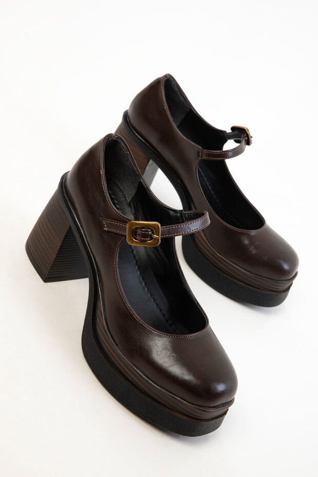 Kahve Kadın Loafer Ayakkabı 20955 - 2