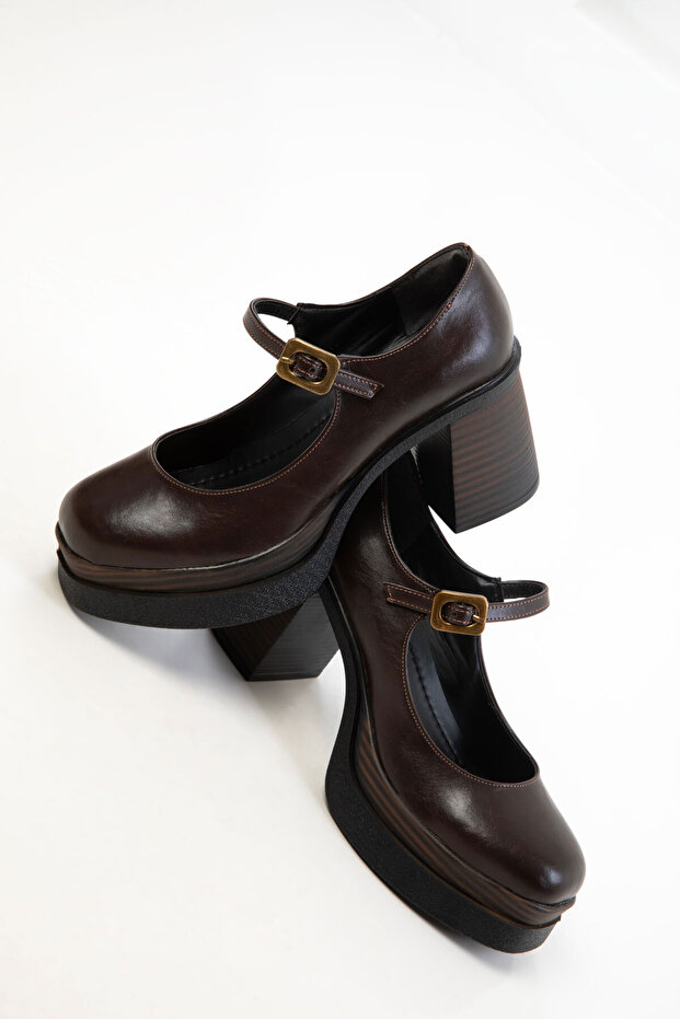 Kahve Kadın Loafer Ayakkabı 20955 - 4