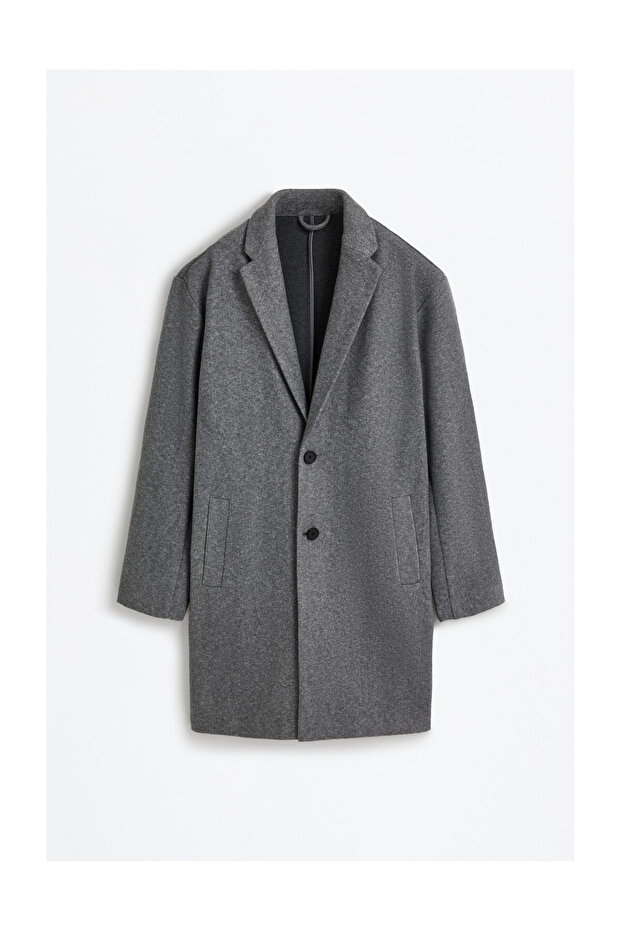 Man Basic Synthetic Wool Coat - 6