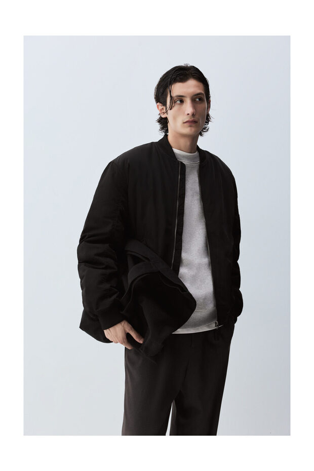 Basic Padded Bomber Jacket - 1