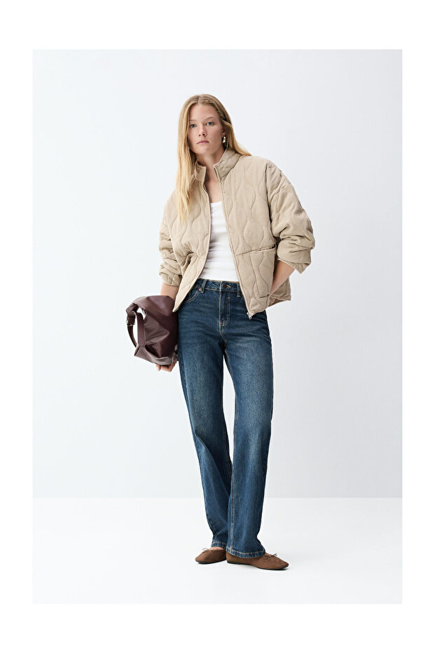 Kurtka pikowana z efektem sprania - 9