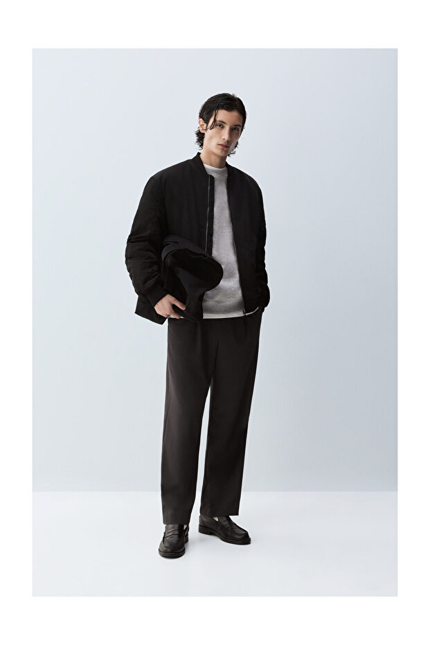 Basic Padded Bomber Jacket - 2