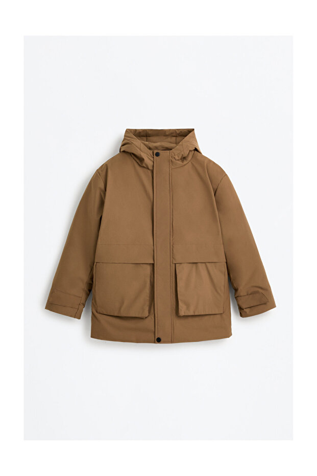Krótka kurtka z kieszeniami dla dzieci - 1