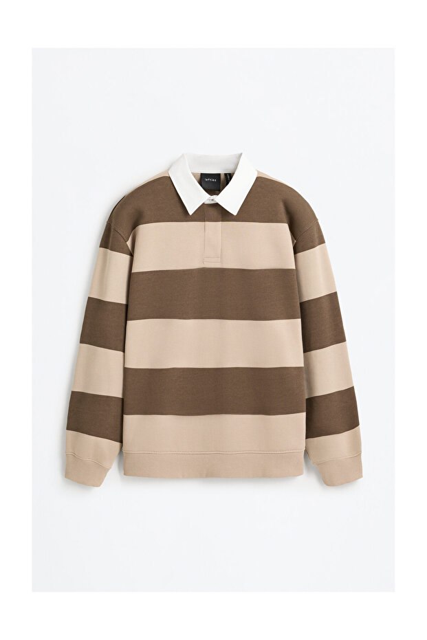 Męska bluza polo w paski