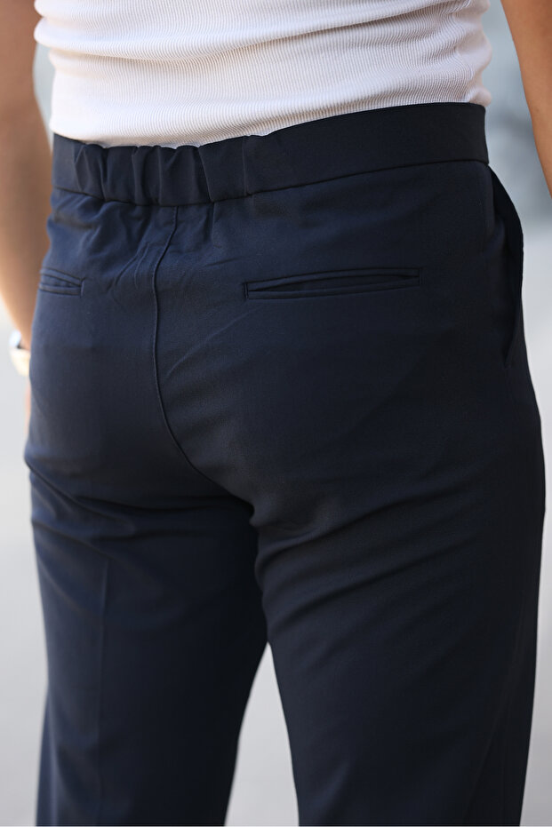 Lacivert Erkek Yeni İtalyan Kesim Kumaş Pantolon TMNAW26PL00016 - 7