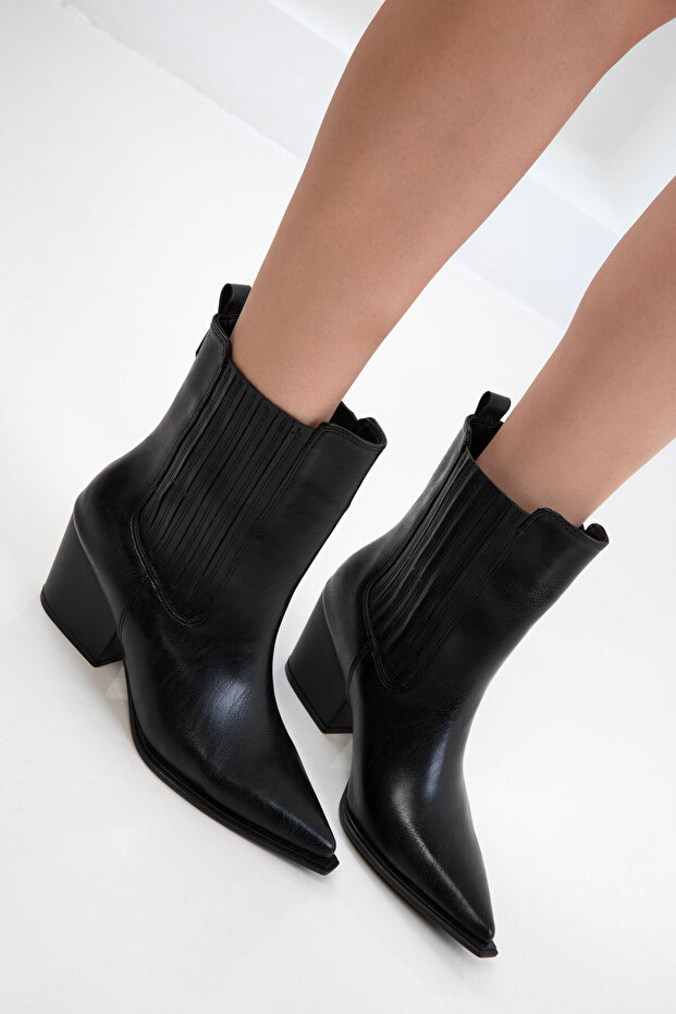 Siyah Kadın Bot & Bootie 20899 - 3