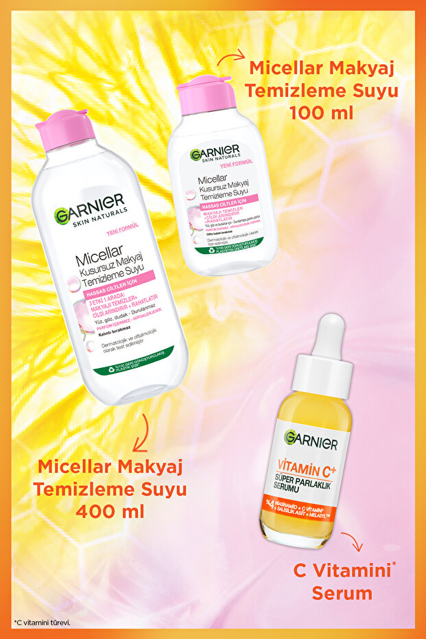 Parlak Bakım Seti - C Vitamini Serum & 100 ml Micellar & 400 ml Micellar - 2