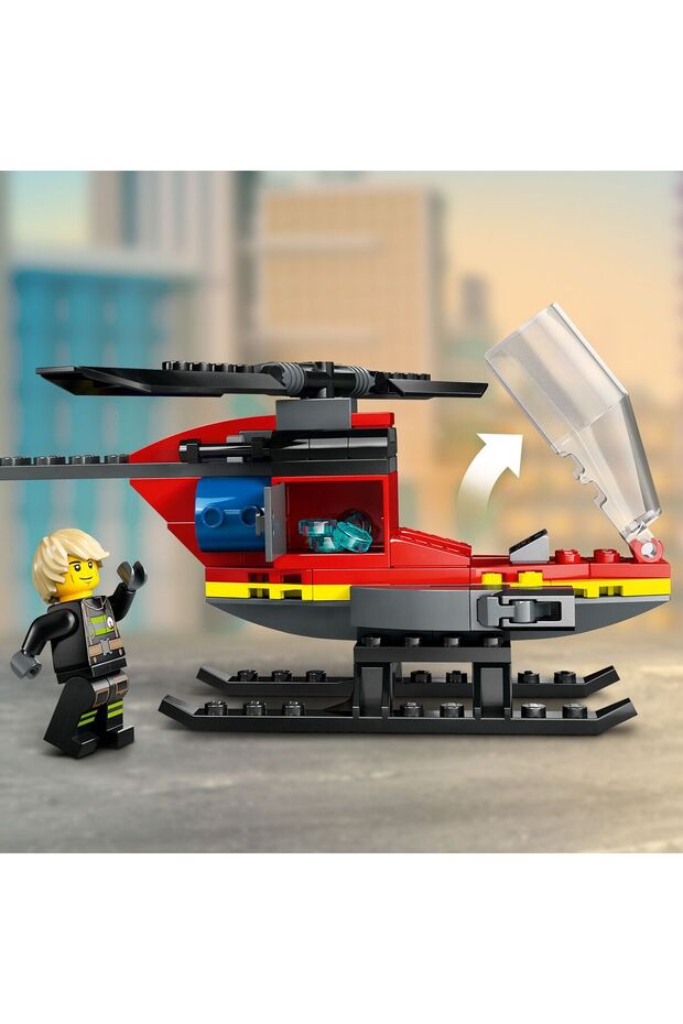 ® City İtfaiye Kurtarma Helikopteri 60411 - 5+ Çocuklar için Yaratıcı Oyuncak Yapım Seti (85 P) - 6