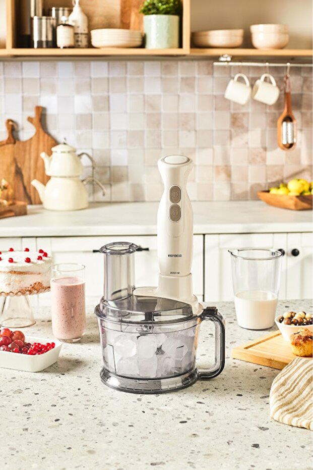 Pro Multimax 6 in 1 Çok Amaçlı Mutfak Robotu/Blender Seti Iconic Beige 2000 W - 1