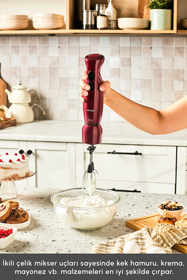 Pro Multimax 6 in 1 Çok Amaçlı Mutfak Robotu/Blender Seti Red 2000 W - 8