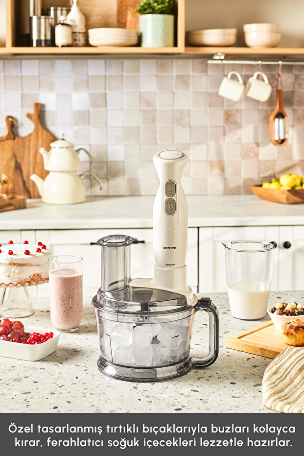 Pro Multimax 6 in 1 Çok Amaçlı Mutfak Robotu/Blender Seti Iconic Beige 2000 W - 4