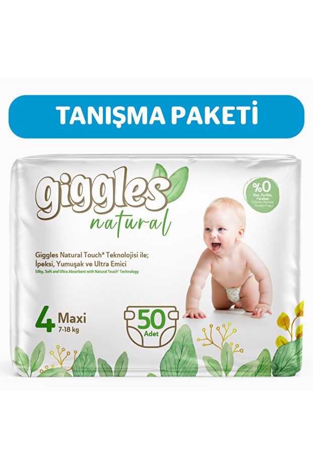 Natural 4 Numara Maxi Pamuklu Bebek bezi 50 Adet - 1