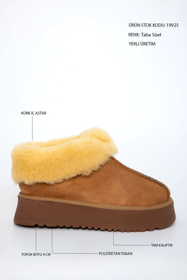 Taba Süet Kadın Bot & Bootie 19925 - 4
