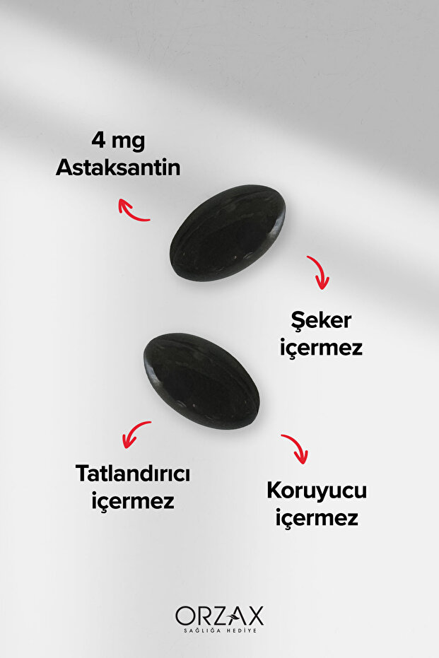 Orzax Astaksantin Doğal Antioksidan 30 Kapsül - 3
