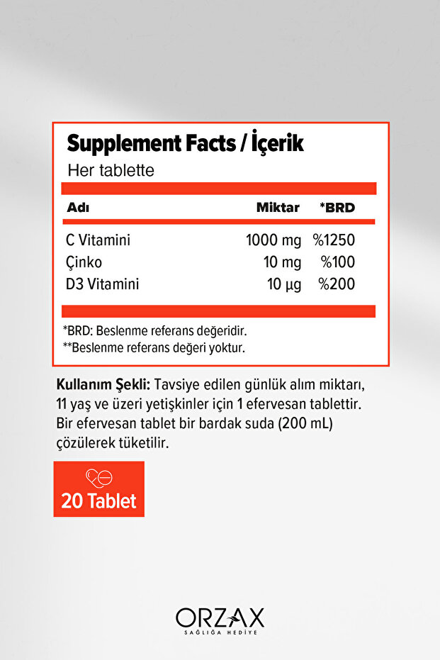 Orzax Efervit Defence Efervesan 20 Tablet - 2