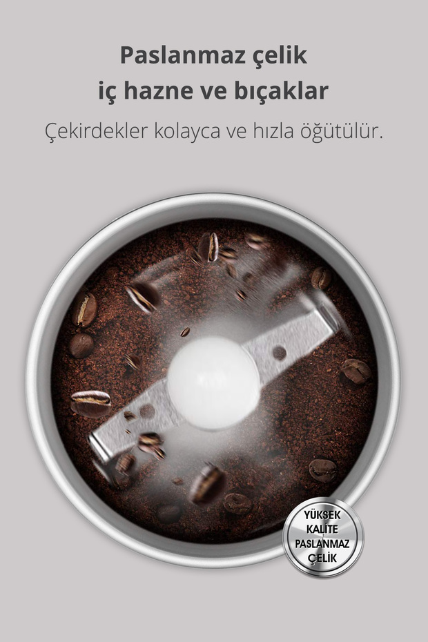 Kspg-4812 Kahve ve Baharat Öğütücü – 50g Kapasiteli, Paslanmaz Çelik - 3