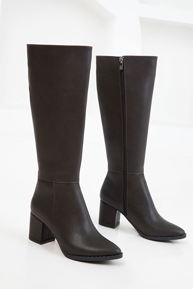 Barna női csizma 18348 - 4