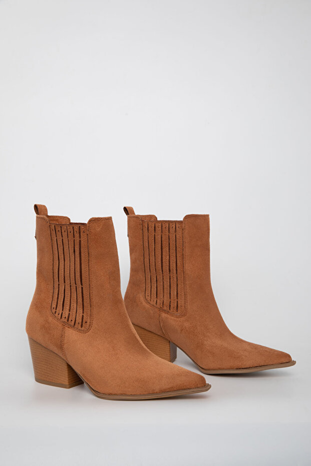 Taba Süet Kadın Bot & Bootie 20899 - 6