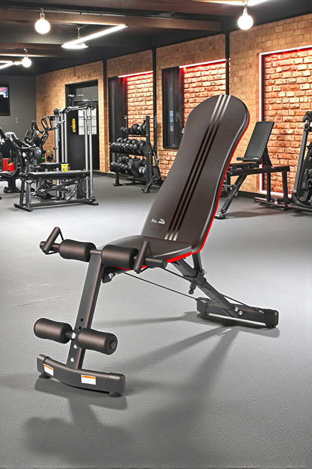 Voit V-FIT BY VOIT D202 Katlanabilir Incline/decline Ayarlanabilir Sırt Açılı Mekik ve Ağırlık Sehpası
