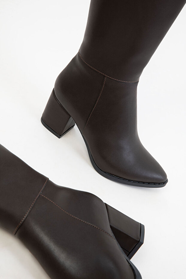 Barna női csizma 18348 - 5