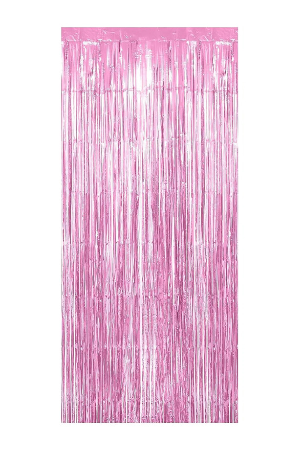 Glitter Long Candy Pink 2m Door Party Curtain with Shiny Wall Tassel
