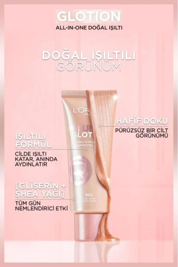 Glotion All-ın-one Doğal Işıltı 901 - Fair Glow 40 ml + Superlock + Sky High Mini - 4